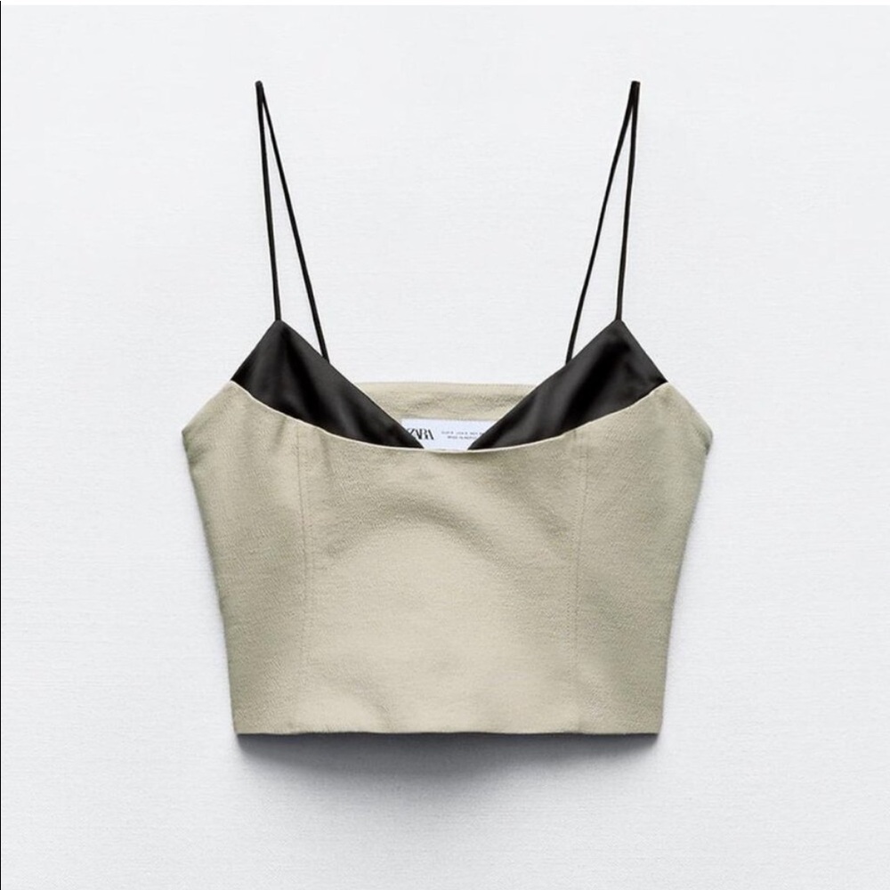 Zara contrasting tank top
